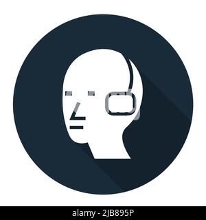 Tragen Sie Gehörschutz Schild Isolate auf weißem Hintergrund, Vektor-Illustration EPS.10 Stock Vektor