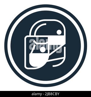 Einfache Schutzsymbole für das Gesicht für Ihr Design Stock Vektor