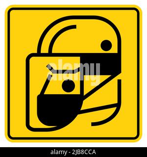 Einfache Schutzsymbole für das Gesicht für Ihr Design Stock Vektor