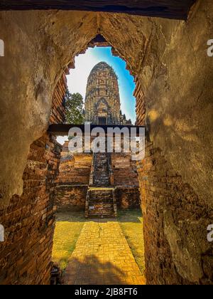 Wat Yai Chai Mongkhon Tempel in Phra Nakhon Si Ayutthaya, Thailand Stockfoto