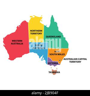 Australien Karte Symbol, Geographie leer Konzept, isolierte Grafik Hintergrund Vektor Illustration . Stock Vektor