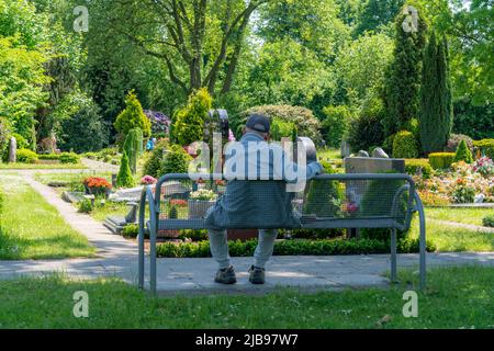 Der Nordfriedhof in Essen-Altenessen, NRW, Deutschland Stockfoto