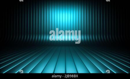 Abstrakter Hintergrund mit Metallbarren in Form eines Filets (3D Rendering) Stockfoto