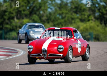 Dijon, Frankreich. 04.. Juni 2022. 66 Roberto RESTELLI, (IT), Alfa Romeo Giulietta SVZ / 1956, Aktion während des Grand Prix de l'Age d'Or 2022, vom 3. Bis 5. Juni 2022 auf dem Circuit de Dijon-Prenois, in Dijon, Frankreich - Foto Julien Cuer / DPPI Credit: DPPI Media/Alamy Live News Stockfoto