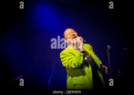 3. Juni 2022, Mailand, Mailand, Italien: Emeli SandÃ© tritt in Santeria Toscana in Mailand auf. (Bild: © Pamela Rovaris/Pacific Press via ZUMA Press Wire) Stockfoto