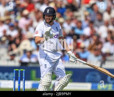 London, Großbritannien. 04.. Juni 2022. Jonny Bairstow von England während des Spiels in London, Vereinigtes Königreich am 6/4/2022. (Foto von Mark Cosgrove/News Images/Sipa USA) Quelle: SIPA USA/Alamy Live News Stockfoto