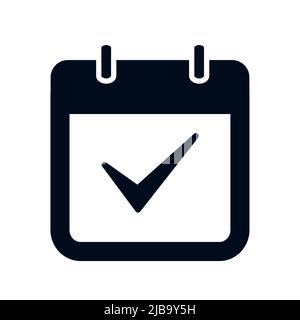 Kalendervektorsymbol. Schwarze Illustration isoliert für Grafik- und Webdesign Stock Vektor