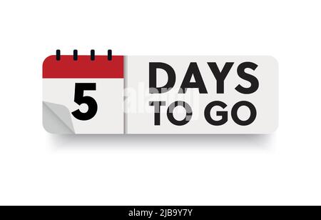 5 Tage in modernem Stil. Logo für Sonderangebote. Webdesign. Verkaufsschild Stock Vektor