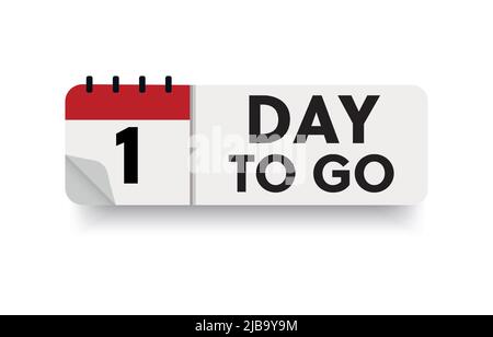 1 Tage in modernem Stil. Logo für Sonderangebote. Webdesign. Verkaufsschild Stock Vektor