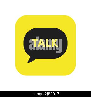 Logo-Vektor für Chat Talk-Bubble-Symbol Stock Vektor