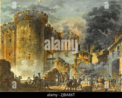 Houel, Jean - Sturm auf die Bastille am 14. Juli 1789 Stockfoto