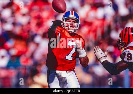 John Elway, Denver Broncos Quarterback. Stockfoto