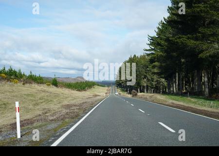 Der Volcanic Loop Highway, eine malerische Nebenstraße durch den Tongariro National Park, Neuseeland Stockfoto