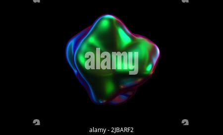 Bunte Metaballs. Computer erzeugt 3D Rendering Stockfoto