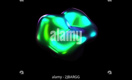 Bunte Metaballs. Computer erzeugt 3D Rendering Stockfoto