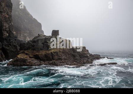 Vestmanna imposante Klippen, Streymoy Island, Färöer Inseln Stockfoto