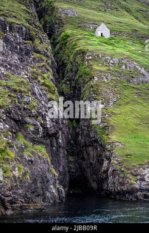 Vestmanna imposante Klippen, Streymoy Island, Färöer Inseln Stockfoto