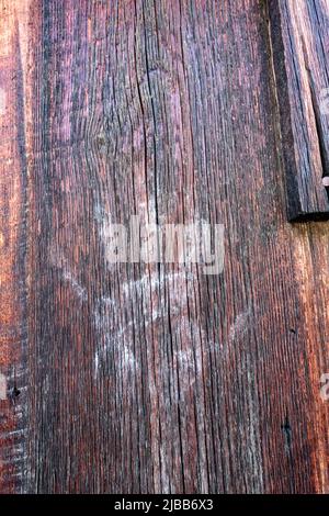 Ein Handdruck auf der Seite eines verlassenen Hauses in Bodie Washington - einer alten Goldgräberstadt Stockfoto