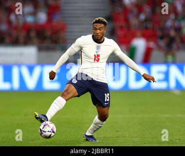 Budapest, Ungarn, 4.. Juni 2022. Reece James von England während des Spiels der UEFA Nations League in der Puskas Arena, Budapest. Bildnachweis sollte lauten: David Klein / Sportimage Stockfoto