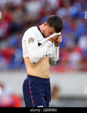 Budapest, Ungarn, 4.. Juni 2022. Mason Mount of England während des Spiels der UEFA Nations League in der Puskas Arena, Budapest. Bildnachweis sollte lauten: David Klein / Sportimage Stockfoto