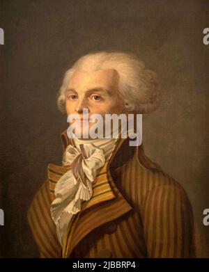 Porträt von Maximilien de Robespierre im Jahr 1790 Stockfoto