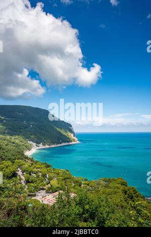 Region Marken. seascape, Sirolo, Italien Stockfoto