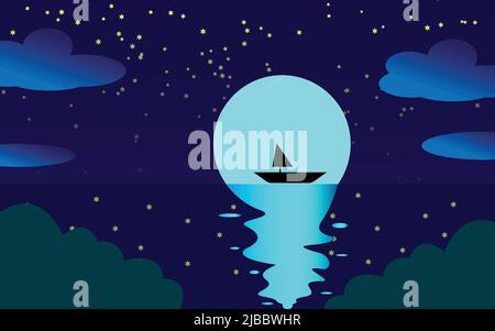 Digitale Illustration Landschaft Tapetenhintergrund Stock Vektor