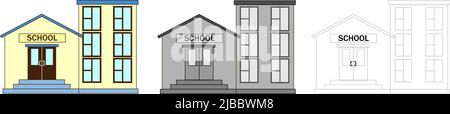 Zurück zur Schule Illustration Cartoon-Stil Stock Vektor
