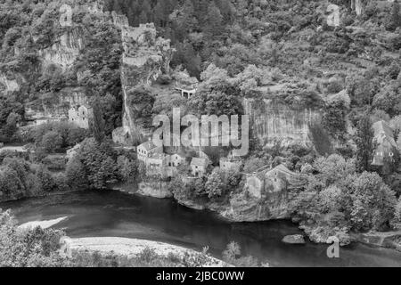 Dorf Castelbouc in der Tarnschluchten, Frankreich Stockfoto