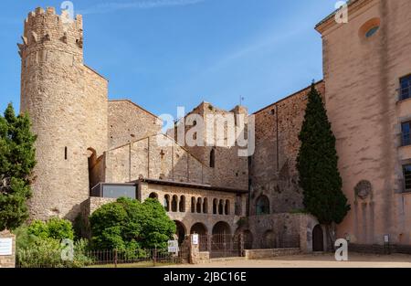 Kloster Sant Feliu de Guixols in Katalonien, Spanien Stockfoto