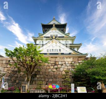 Japan. Kansai. Die Burg Von Osaka Stockfoto