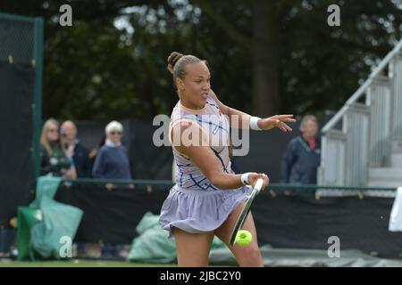 Nottingham, Großbritannien. 4.. Juni 2022. Im Bild: Britin Freya Nicole Christie 24 Jahre beim ROTHESAY OPEN NOTTINGHAM Tennis Center 4-12. Juni 2022 Alle Bilder © Robert Leyland Keine Verwendung ohne vorherige Genehmigung. Kredit: © Rob Leyland/Alamy Live Nachrichten Stockfoto