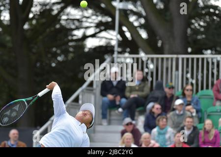 Nottingham, Großbritannien. 4.. Juni 2022. Im Bild: Taiwanese en-Shuo Liang 21 Jahre beim ROTHESAY OPEN NOTTINGHAM Tennis Center 4-12. Juni 2022 Alle Bilder © Robert Leyland Keine Verwendung ohne vorherige Genehmigung. Kredit: © Rob Leyland/Alamy Live Nachrichten Stockfoto