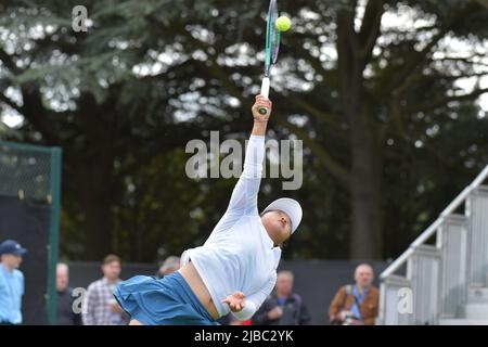 Nottingham, Großbritannien. 4.. Juni 2022. Im Bild: Taiwanese en-Shuo Liang 21 Jahre beim ROTHESAY OPEN NOTTINGHAM Tennis Center 4-12. Juni 2022 Alle Bilder © Robert Leyland Keine Verwendung ohne vorherige Genehmigung. Kredit: © Rob Leyland/Alamy Live Nachrichten Stockfoto