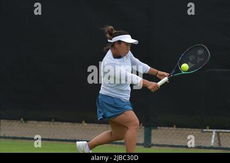 Nottingham, Großbritannien. 4.. Juni 2022. Im Bild: Taiwanese en-Shuo Liang 21 Jahre beim ROTHESAY OPEN NOTTINGHAM Tennis Center 4-12. Juni 2022 Alle Bilder © Robert Leyland Keine Verwendung ohne vorherige Genehmigung. Kredit: © Rob Leyland/Alamy Live Nachrichten Stockfoto
