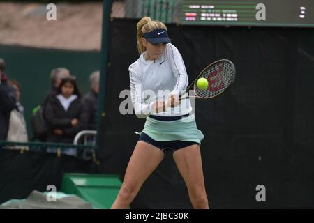 Nottingham, Großbritannien. 4.. Juni 2022. Im Bild: Großbritannien Katie Boulter 25 Jahre beim ROTHESAY OPEN NOTTINGHAM Nottingham Tennis Center 4.–12. Juni 2022 Alle Bilder © Robert Leyland Keine Verwendung ohne vorherige Genehmigung. Stockfoto