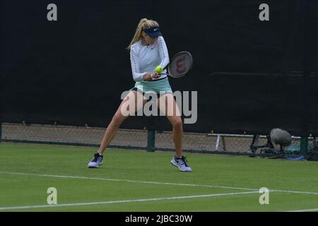 Nottingham, Großbritannien. 4.. Juni 2022. Im Bild: Großbritannien Katie Boulter 25 Jahre beim ROTHESAY OPEN NOTTINGHAM Nottingham Tennis Center 4.–12. Juni 2022 Alle Bilder © Robert Leyland Keine Verwendung ohne vorherige Genehmigung. Stockfoto