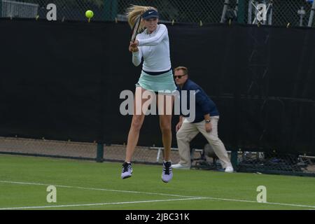 Nottingham, Großbritannien. 4.. Juni 2022. Im Bild: Großbritannien Katie Boulter 25 Jahre beim ROTHESAY OPEN NOTTINGHAM Nottingham Tennis Center 4.–12. Juni 2022 Alle Bilder © Robert Leyland Keine Verwendung ohne vorherige Genehmigung. Stockfoto