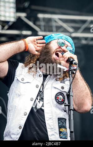 Call of the Wild Festival, Lincoln, UK, Mai 22. 2022 The L.A. Vielleicht Debüt UK Festival ( The L.A. Vielleicht eine 5-köpfige Rock n' Roll Band aus der Südhitze der Carolinas) Quelle: Paul Saripo/Alamy Live News Stockfoto