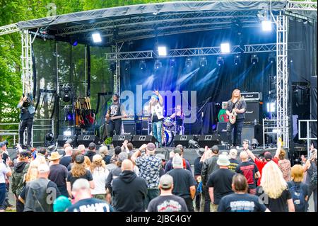 Call of the Wild Festival, Lincoln, UK, Mai 22. 2022 The L.A. Vielleicht Debüt UK Festival ( The L.A. Vielleicht eine 5-köpfige Rock n' Roll Band aus der Südhitze der Carolinas) Quelle: Paul Saripo/Alamy Live News Stockfoto