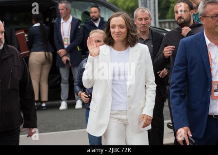 Paris, Frankreich. 05.. Juni 2022. IGA Swiatek aus Polen feiert am 15. Tag der French Open 2022 in Roland Garros am 05. Juni 2022 in Paris, Frankreich, den Sieg im Finale der Frauen-Singles. Foto von Nasser Berzane/ABACAPRESS.COM Quelle: Abaca Press/Alamy Live News Stockfoto