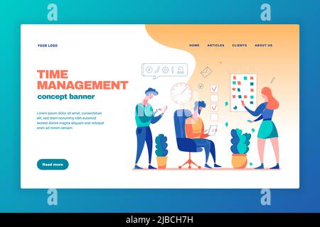 Zeitmanagement-Konzept-Banner Stock Vektor