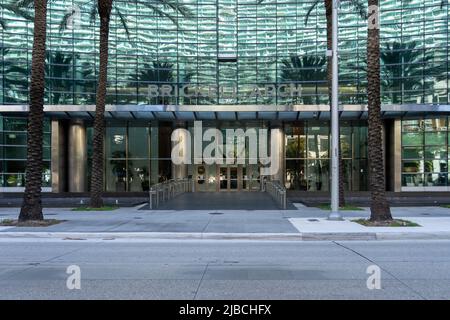 Der Eingang des Brickell Arch in Miami, Florida, USA. Stockfoto