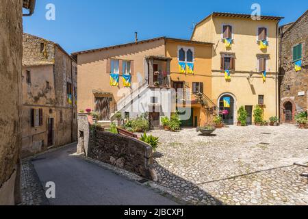 Otricoli, schönes Dorf in der Provinz Terni, Umbrien, Italien. Stockfoto