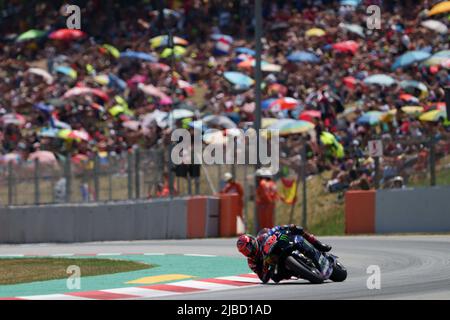 Barcelona, Spanien. 05.. Juni 2022. 2022 Juni 5.. Gran Premio Monster Energy de Catalunya, MotoGP, Rennen: Fabio Quartararo (FRA), Monster Energy Yamaha MotoGP Credit: Joma/Alamy Live News Stockfoto