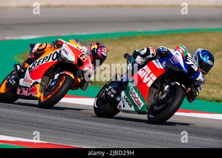 5.. Juni 2022; Circuito de Catalunya, Montmelo, Barcelona, Spanien: Gran Premio Monster Energy de Catalunya, MotoGP von Spanien, Renntag: Credit: Pablo Guillen/Alamy Stockfoto