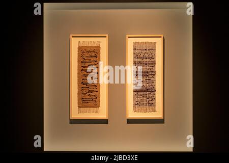 Anni Albers, Black-White Gold I, Arche-Panels für Congregation B´Nai Israel, 1950, Baumwolle, Lurex- und Jutegarn, Bauhaus Stockfoto