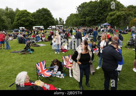 County Durham, England. 05-06-2022. Wolviston Village Queen Elizabeth Platinum Jubilee Picknick die Massen kamen heraus, 05-06-2022. (Bild von Harry Cook | MI News) Credit: MI News & Sport /Alamy Live News Stockfoto