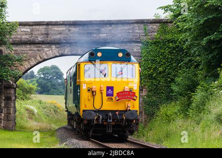 BR-Klasse 50 50035 Ark Royal Diesel. Motor auf der Severn Valley Railway in Shropshire im Vereinigten Königreich Stockfoto