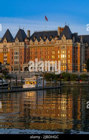 Fairmont Empress Hotel, Inner Harbour, Victoria, British Columbia, Kanada Stockfoto